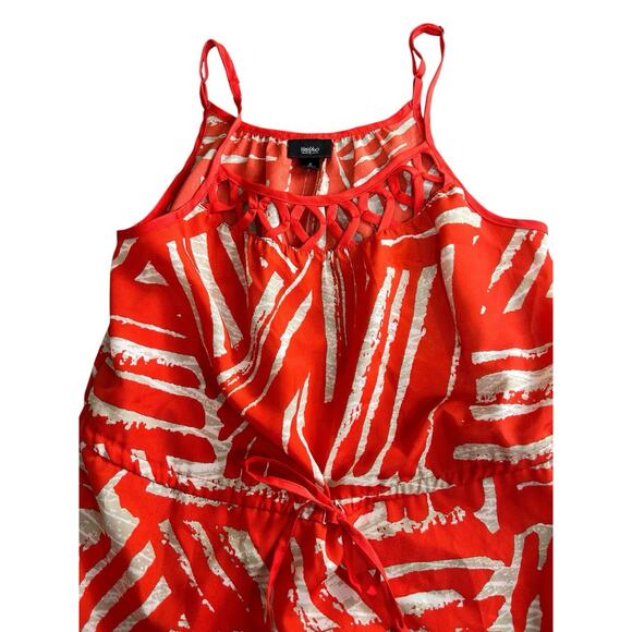 Mossimo Orange Sleeveless Dress Sz Small Lightweight Knee Length Loose - Picture 2 of 7